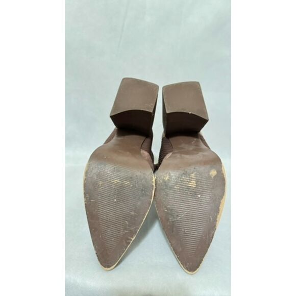 Steve Madden Womens Tackle Block Heel Knit Taupe Suede Western Chic Boot 8M - Picture 5 of 5